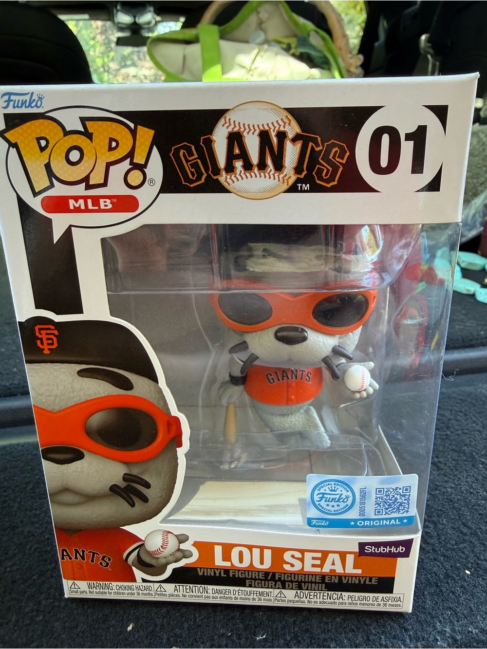 Funko MLB Lou Seal Vinyl Figure in Orange and White Giants Colors